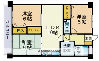 福岡県大野城市筒井4丁目【マンション】の間取り