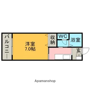 福岡県大野城市中央1丁目【アパート】の間取り