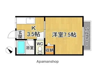 シティハイム水城コーポ【1階】の間取り