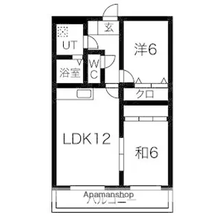 ベルビュ21【4階】の間取り