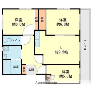 ファミールしのはら【4階】の間取り