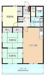 コーポ峯【1階】の間取り