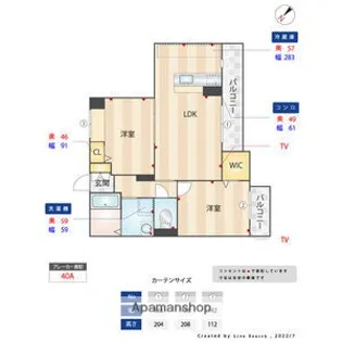 リヴァー宰都イーグル【3階】の間取り