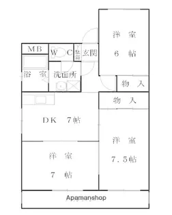 車屋第5ビル【3階】の間取り