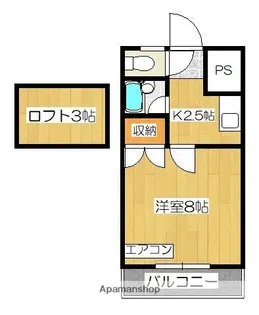 メリーメイトⅢ【3階】の間取り