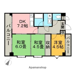 アルテハイム大野城【3階】の間取り