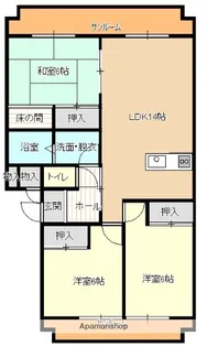 陶山第3ビル【4階】の間取り