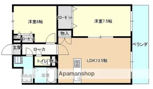 アスパ都府楼【2階】の間取り