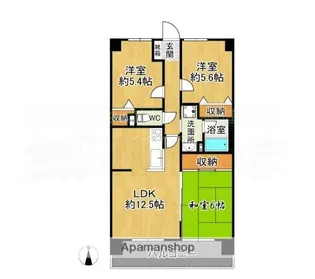ライオンズマンション二日市第2【7階】の間取り