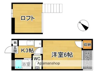 サンラーク三条A棟【1階】の間取り