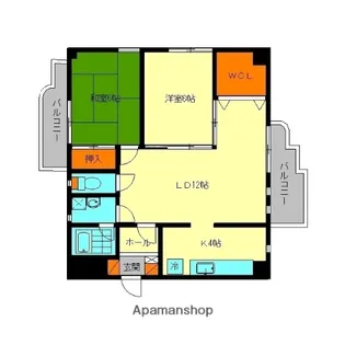 サンシティ南ヶ丘21【6階】の間取り
