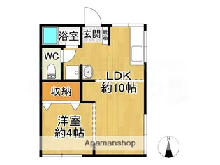 ヒルトップハイツⅠ【2階】の間取り