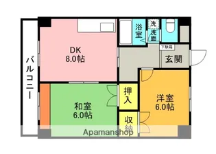 いずみハイツ太宰府【4階】の間取り