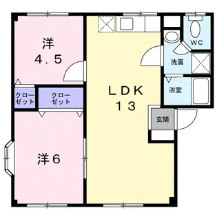 エスペラント山川【2階】の間取り
