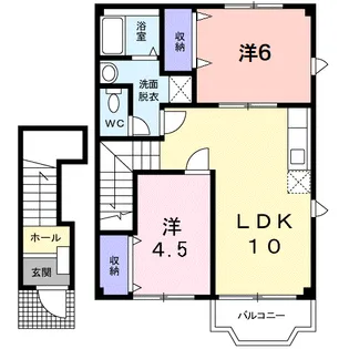 メゾンファルコA【2階】の間取り