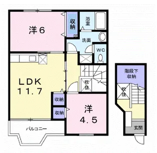 メゾンドアヴェニューE【2階】の間取り