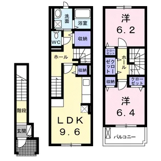 ヴィレッタ二日市【2階】の間取り