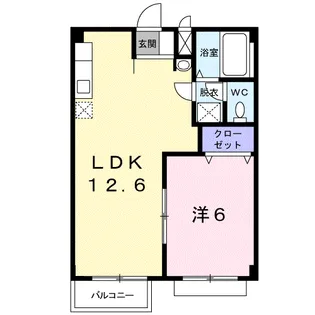 シティーハイツイノウエA【2階】の間取り