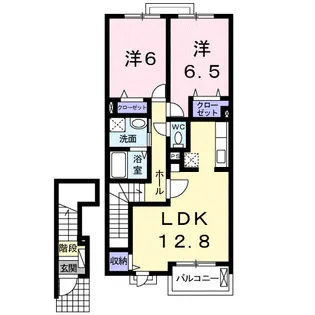 リアン・パルティールC【2階】の間取り