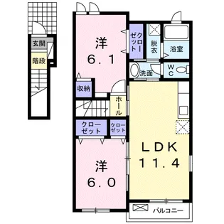 エクセレントヴィラA【2階】の間取り