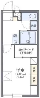 レオパレスコルトレーン【205号室】の間取り