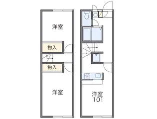 レオパレスアメニティタウン【1階】の間取り