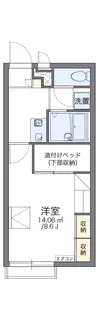 レオパレスSKR鳥栖【218号室】の間取り