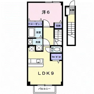 ラフィーネITO六番館【2階】の間取り