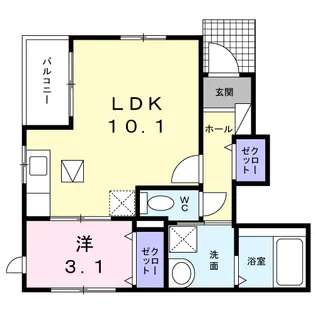 アルカンシェル・吉田 B【1階】の間取り