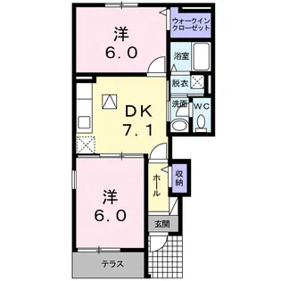 グレイス大保Ⅱ【1階】の間取り
