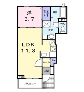 リヴィエール B【1階】の間取り