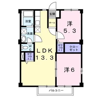メゾンエクセルA【1階】の間取り