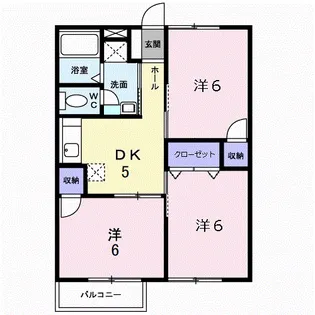 メゾンウィロー【2階】の間取り
