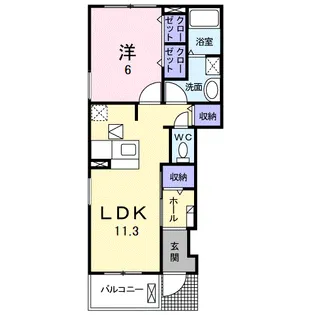 フィールド・レジデンスA【1階】の間取り