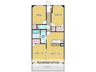 ドエル筑紫野【2階】の間取り