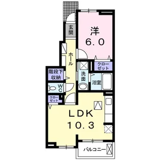 グランツ UⅠ【1階】の間取り