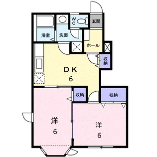 パルテールヒルズB【1階】の間取り