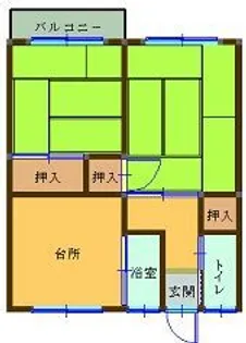 福岡県大野城市山田4丁目【アパート】の間取り