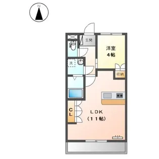 ウエストレジデンス【202号室】の間取り