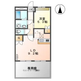 ファインコート北野Ⅰ【1階】の間取り