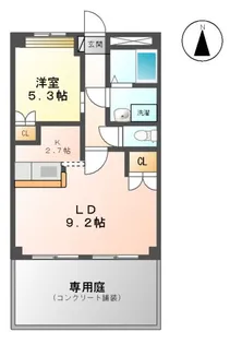 ファインコート北野Ⅰ【1階】の間取り