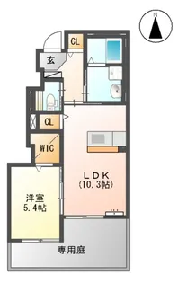 アジャートK【1階】の間取り