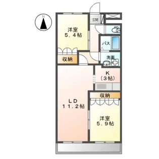 ローズマリーⅡ【203号室】の間取り