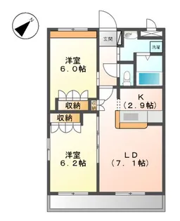 エスポア・パルティール【106号室】の間取り
