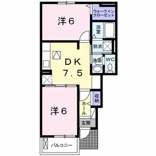 ミミエデン【1階】の間取り
