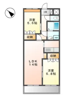 プログレス グランディ【203号室】の間取り