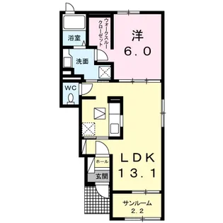 ノーヴァ WEST【1階】の間取り