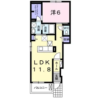 フランフランサクラB棟【1階】の間取り