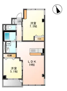 ユニヴァリィ レジデンス【2階】の間取り