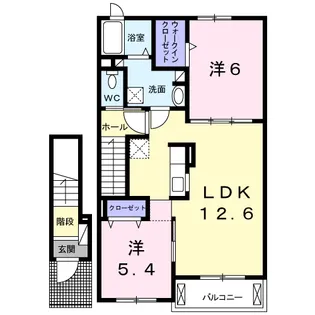 ベレット・レサン【2階】の間取り